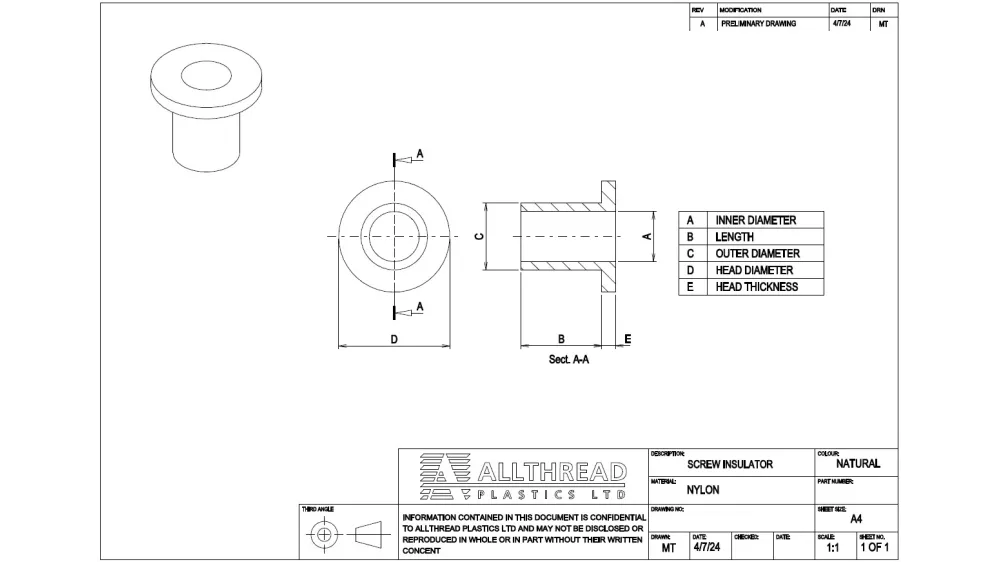 Nylon Screw Insulators