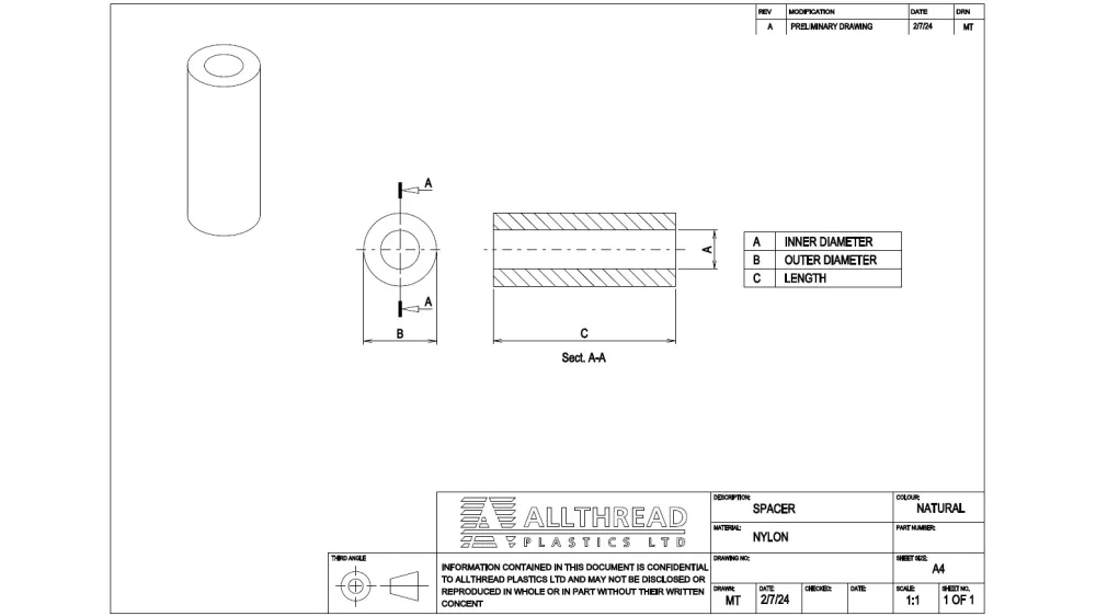 Nylon Spacers