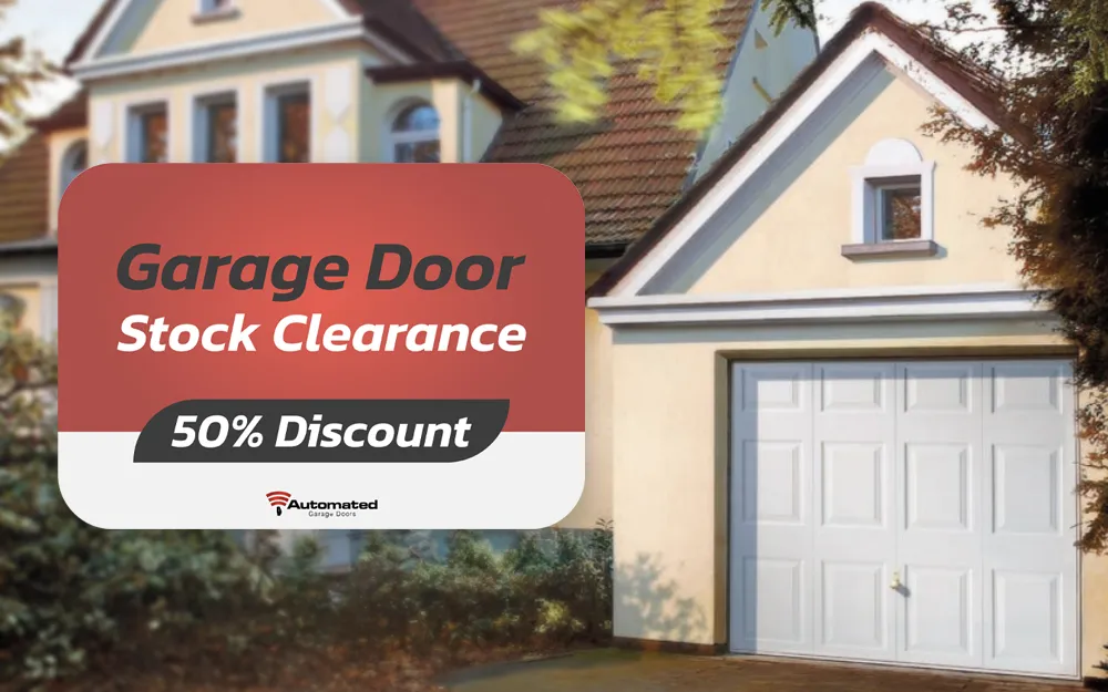 garage door stock clearance