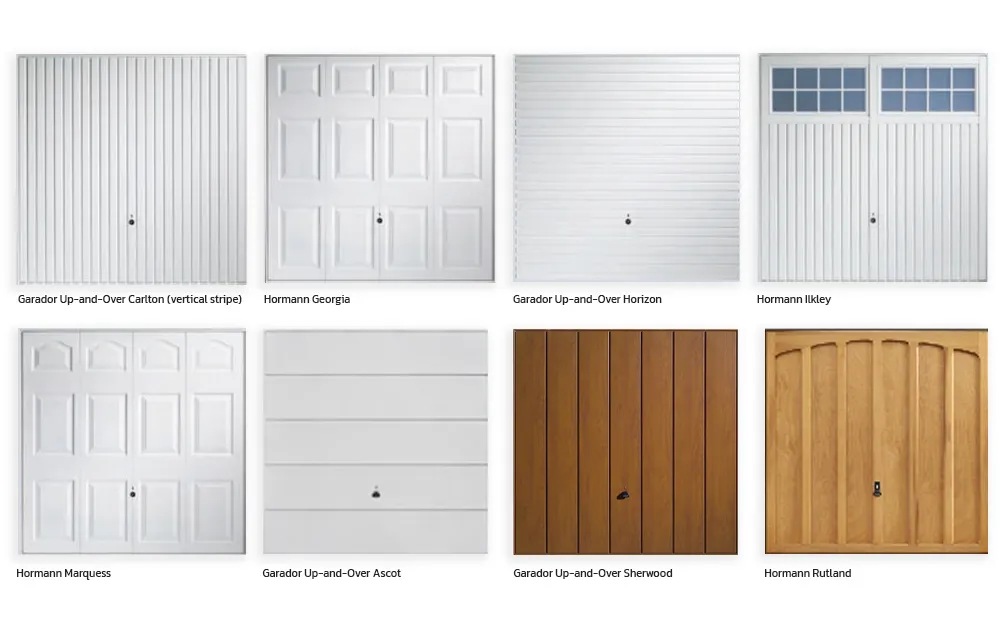 selection of garage doors