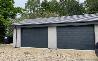 Premium Sectional Doors for Newly Built Garage in Norfolk