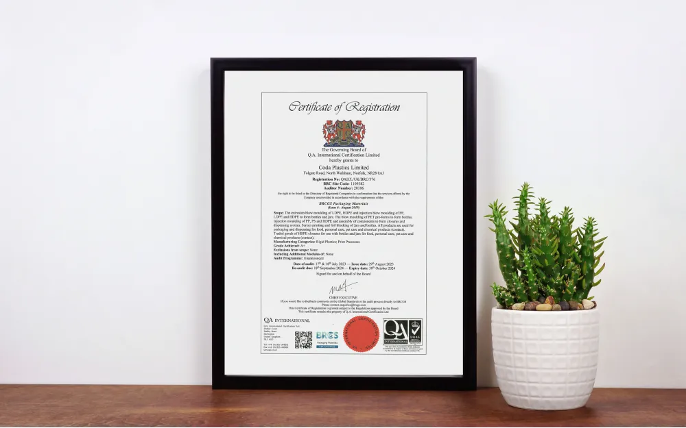 certificate in frame