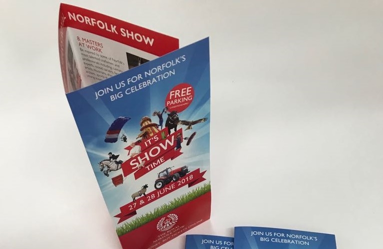 Leaflet for Norfolk Show stand