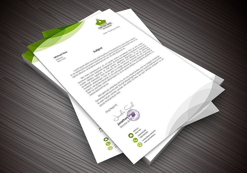 Letterhead template