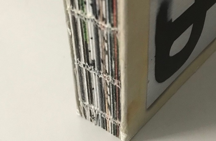 Our previous exposed thread sewn binding work.