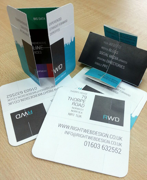 New FunFlip business cards for Right Web Design