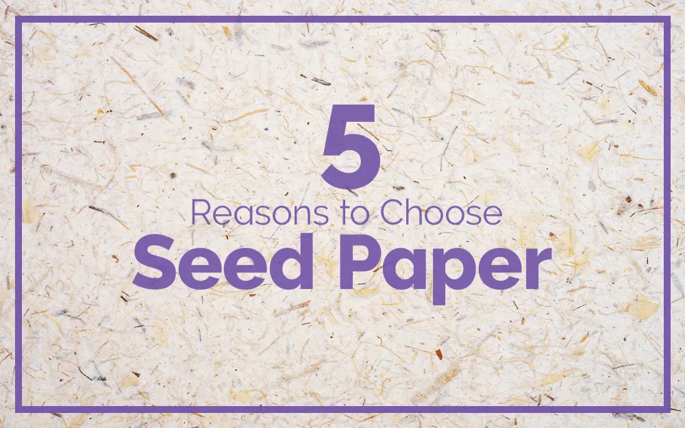 seed paper with printed title