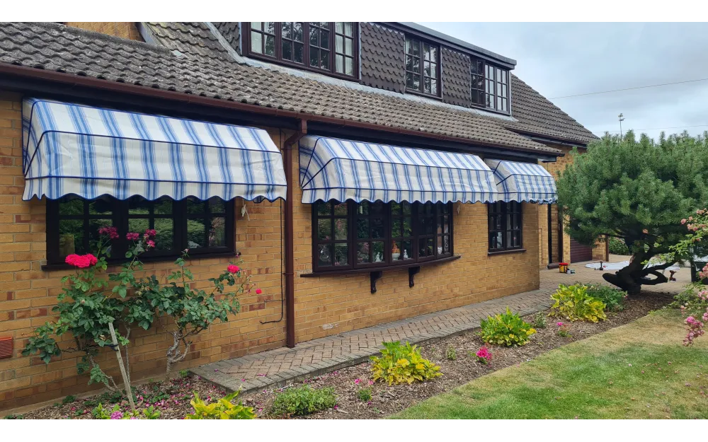 rear of property three awnings