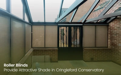 Roller Blinds Provide Attractive Shade in Cringleford Conservatory