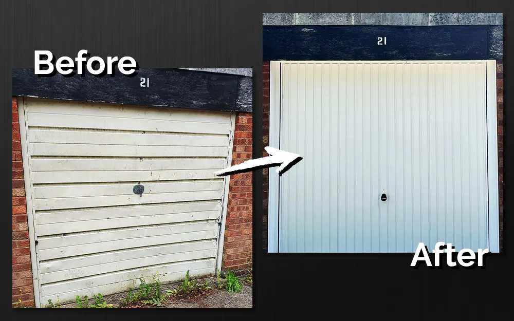 before and after norwich garage door