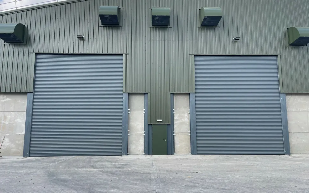 Close up of Briston roller shutter doors