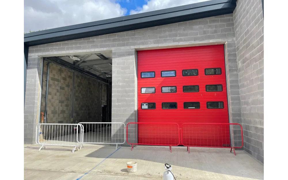 Fire station doors