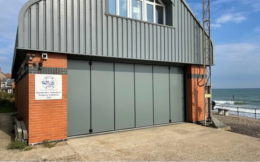 Mundesley Lifeboat shed new doors