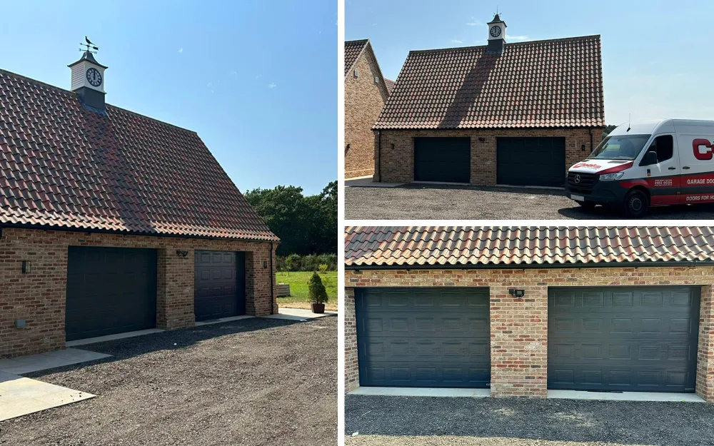 other angles of twin double doors in felthorpe