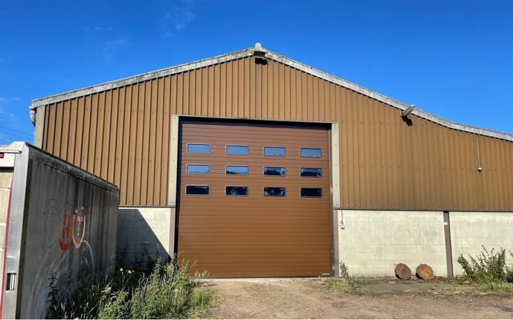 Sectional industrial door fitted at farm near Woodbridge