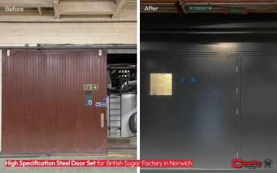 High Specification Steel Door Set for British Sugar Factory in Norwich