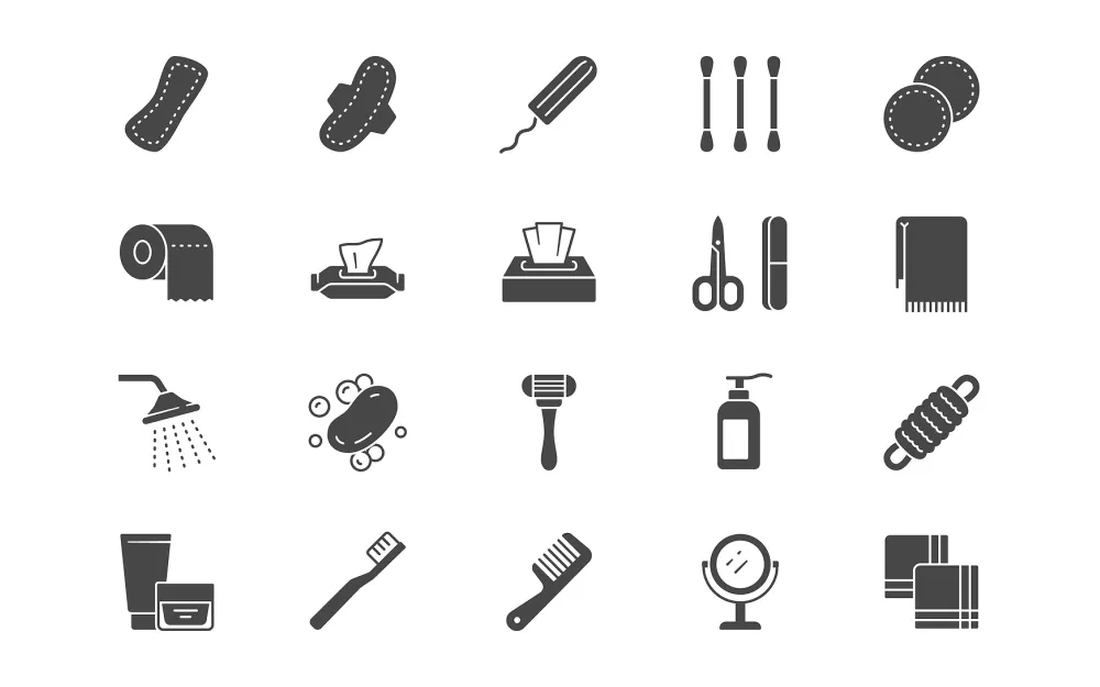 hygiene items icons