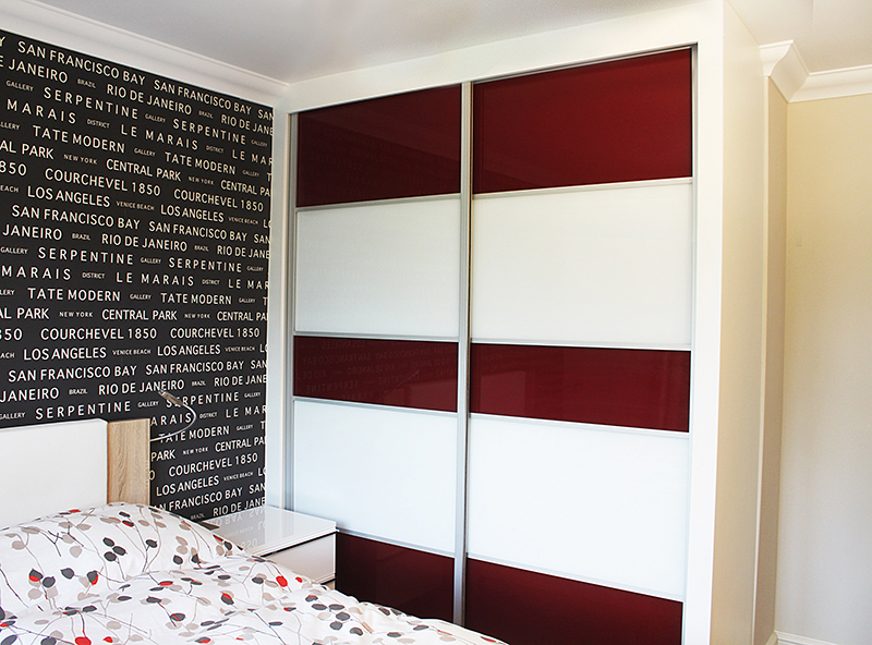 Glass sliding wardrobe doors