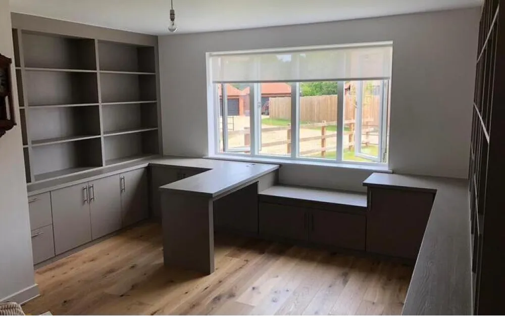 grey fitted furniture