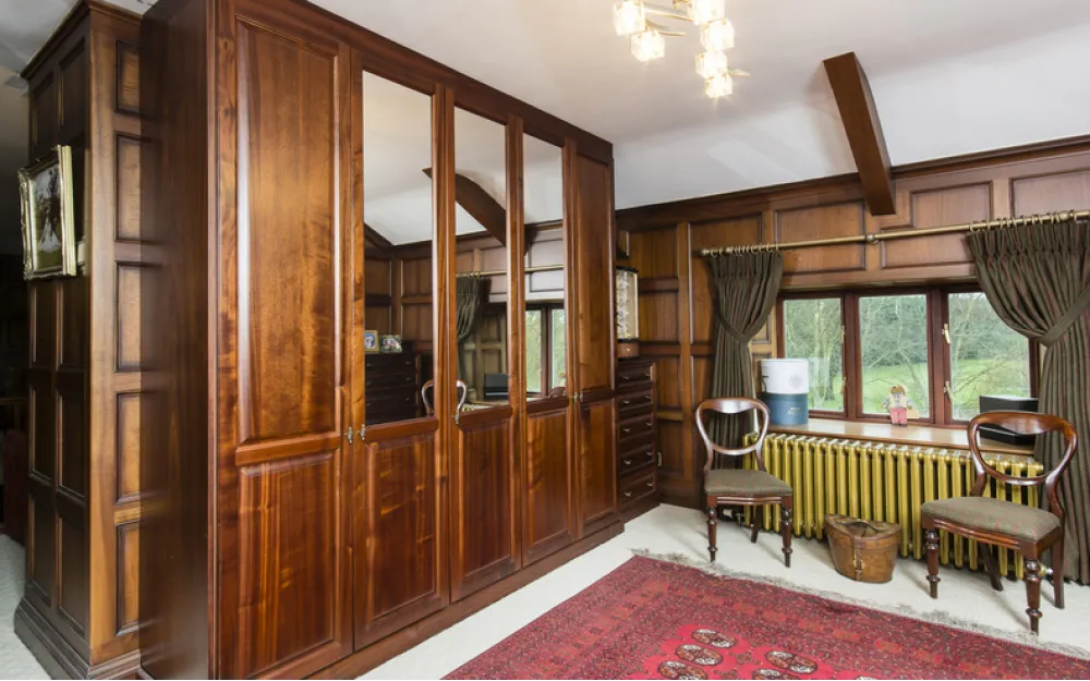 hinged wardrobe door with mirror