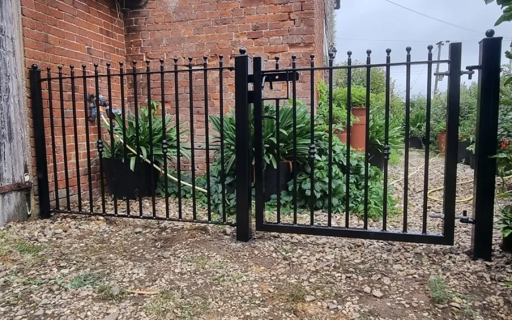 iron railings and matching gate