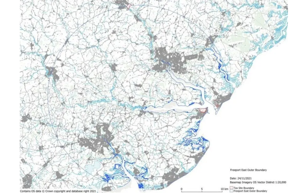 Map of free port