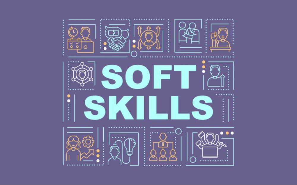Soft skills and icons relating to soft skills