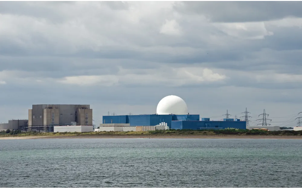 View of Sizewell B taken from the sea
