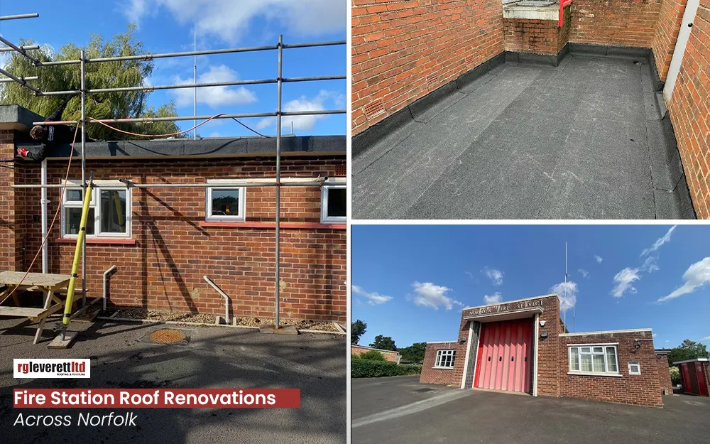 fire stations in Norfolk having roof repairs