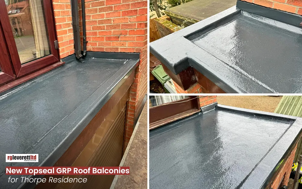 Image of GRP roof for balcony