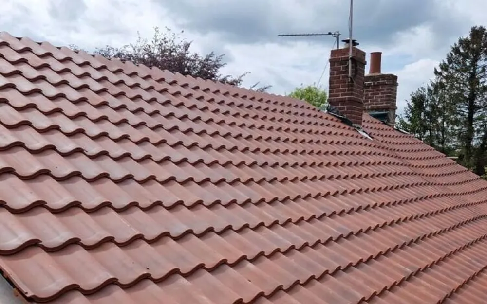 New neo pantiles on complete roof refurbishment in booton