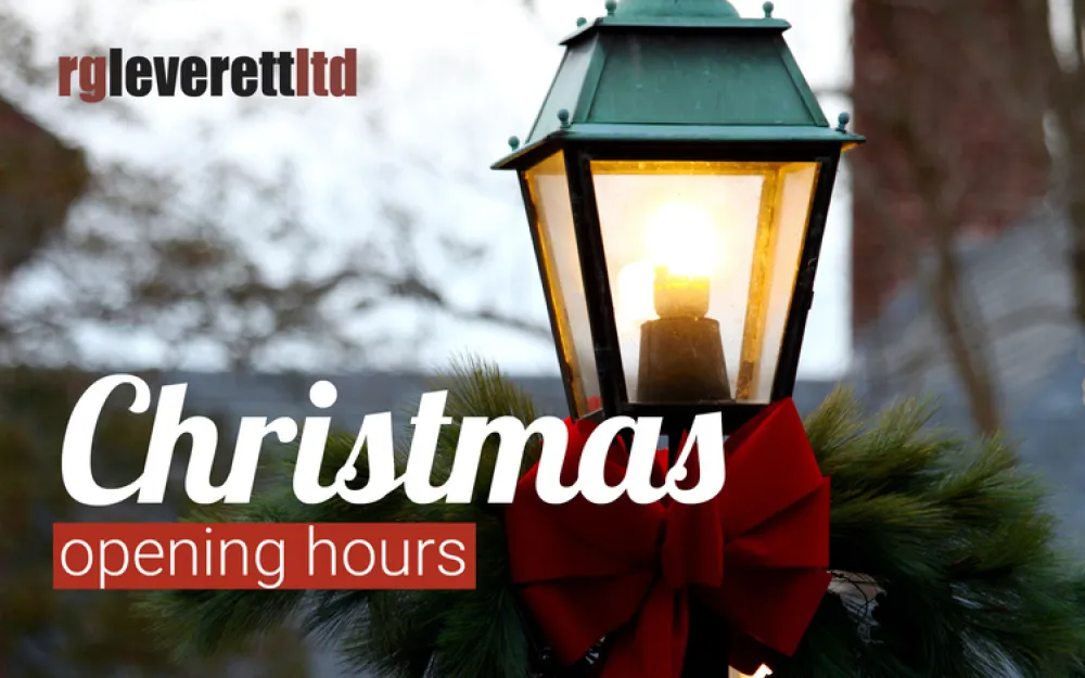 RG Leverett Christmas Opening Hours