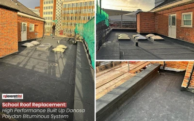 School Roof Replacement: High Performance Built Up Danosa Polydan Bituminous System
