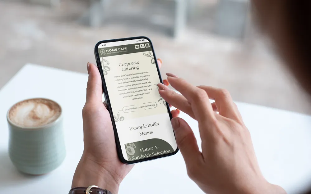 Home from Home: Smart New Website for Local Cafe and Caterer